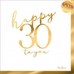 TOVAGLIOLI 33x33cm 30 ANNI HOT STAMP GOLD 16pz