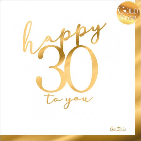 TOVAGLIOLI 33x33cm 30 ANNI HOT STAMP GOLD 16pz