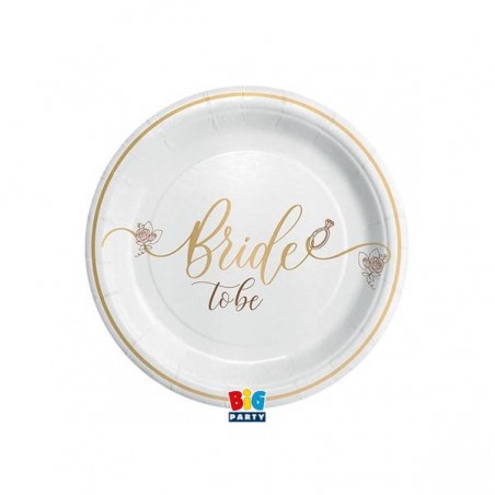 PIATTI BRIDE TO BE Ø18cm 8pz