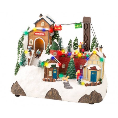 VILLAGGIO POLYRESINA SKI SLOPES 17,5x29,5xh24cm