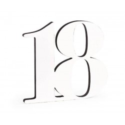 SAGOMA 18LEGNO BIANCO BORDO GLITTER NERO