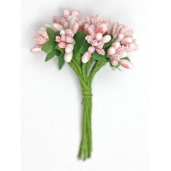 MINI BERRY SHINY 9cm ROSA mazzetto da 12pz