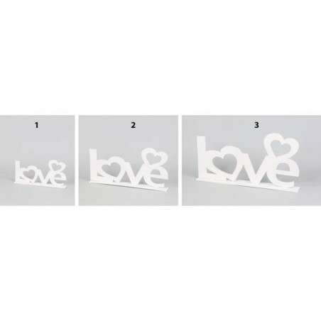 SCRITTA LEGNO LOVE 60cm BIANCA