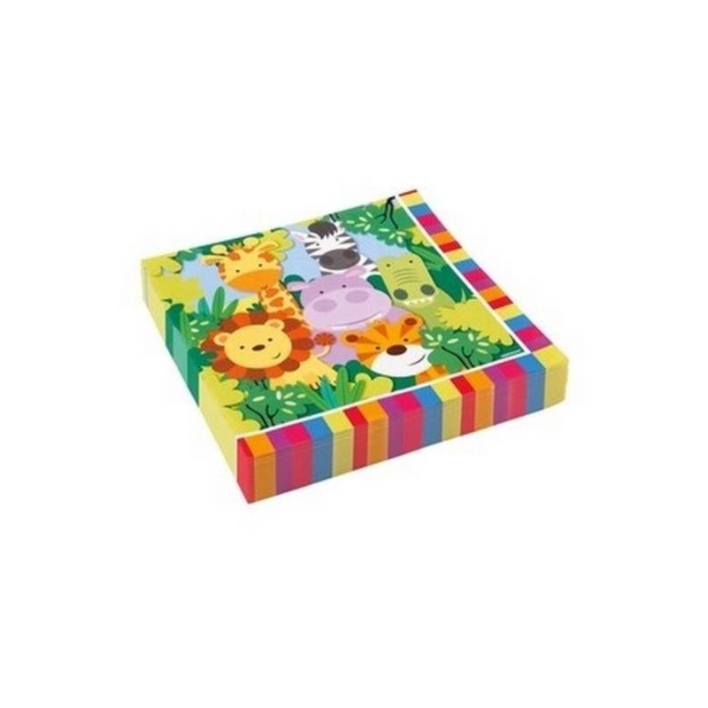 TOVAGLIOLI 33x33 ANIMALI DELLA GIUNGLA