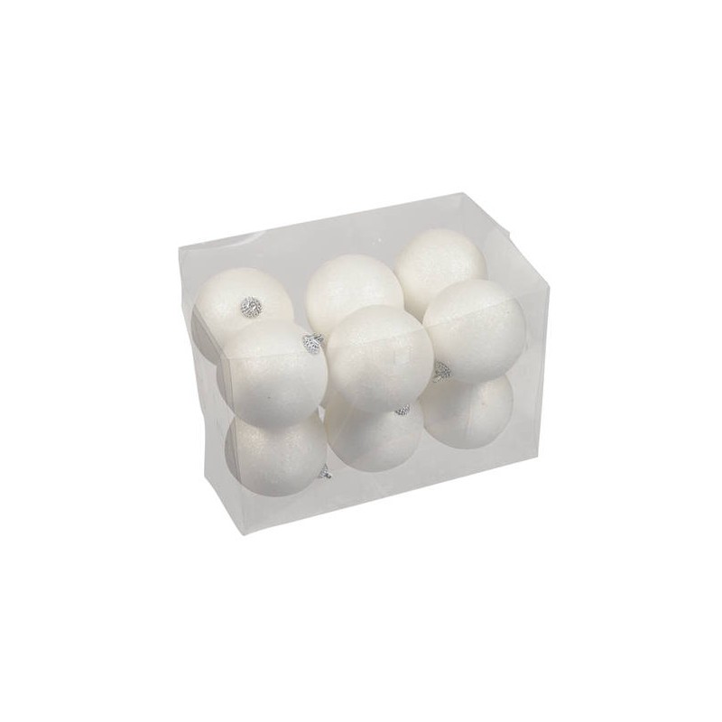 SFERE SPARKLING WHITE Ø8cm 12pz
