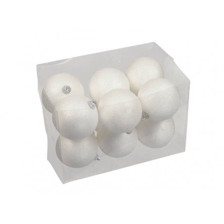 SFERE SPARKLING WHITE Ø8cm 12pz