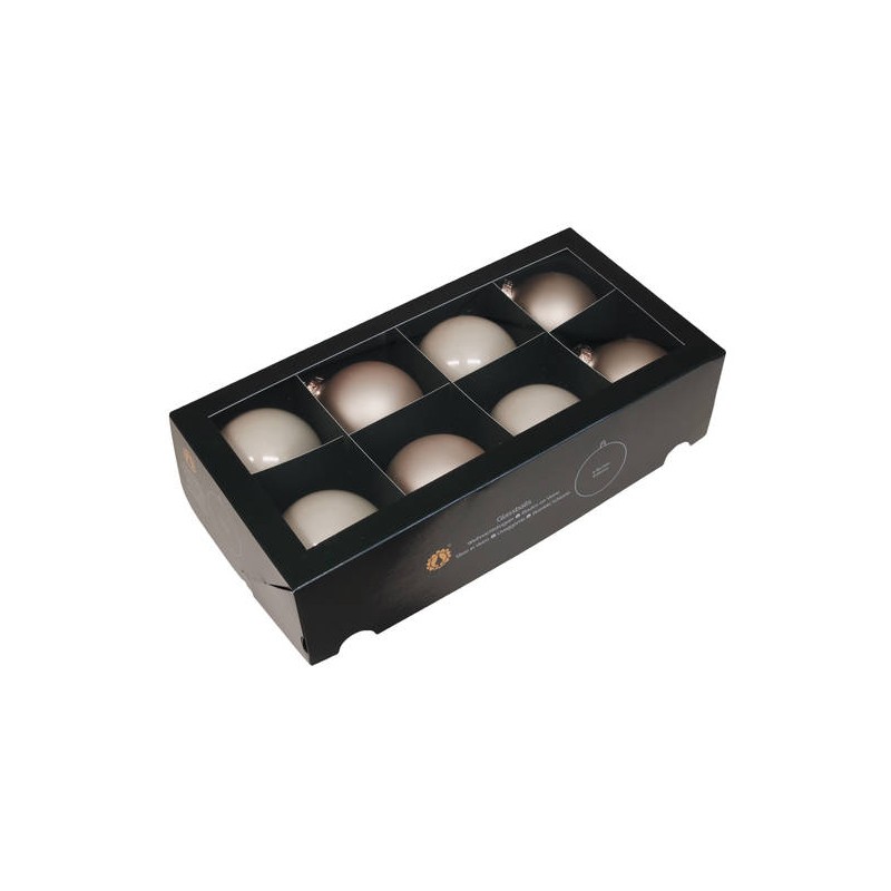 PALLINE VETRO ø80mm CHAMPAGNE COMBI 8pz