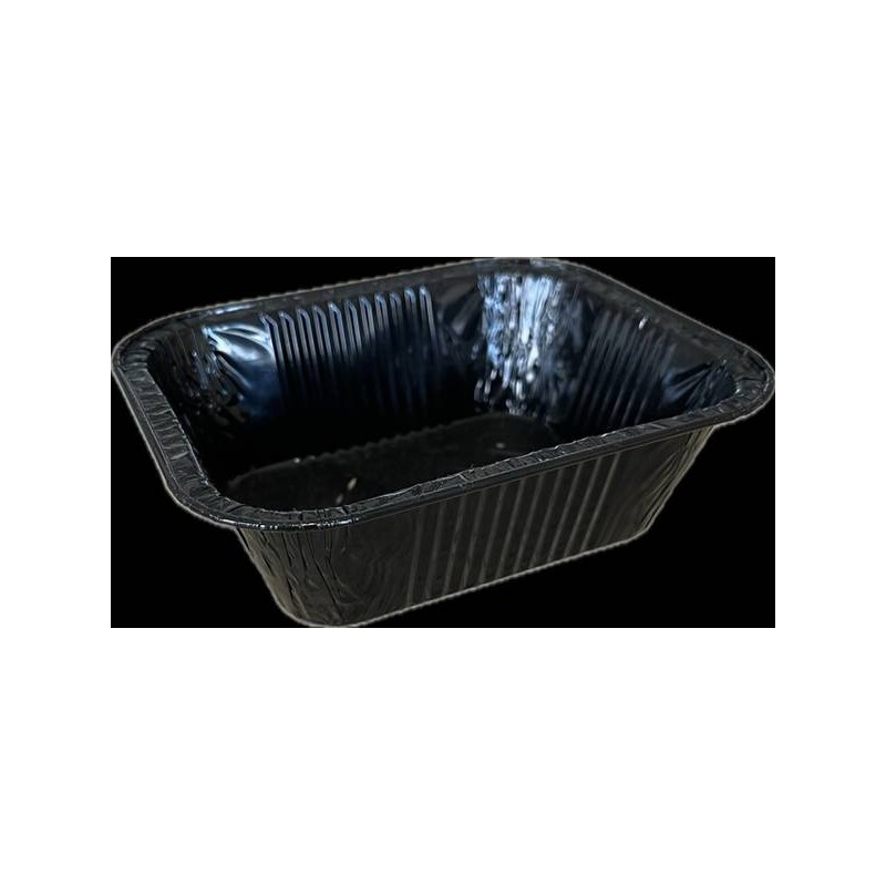 TEGLIE ALLUMINIO NERO/NERO LACCATO 1 PORZIONE R1-10G 50pz
