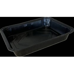 TEGLIE ALLUMINIO NERO/NERO LACCATO 4 PORZIONI R1-11G 50pz