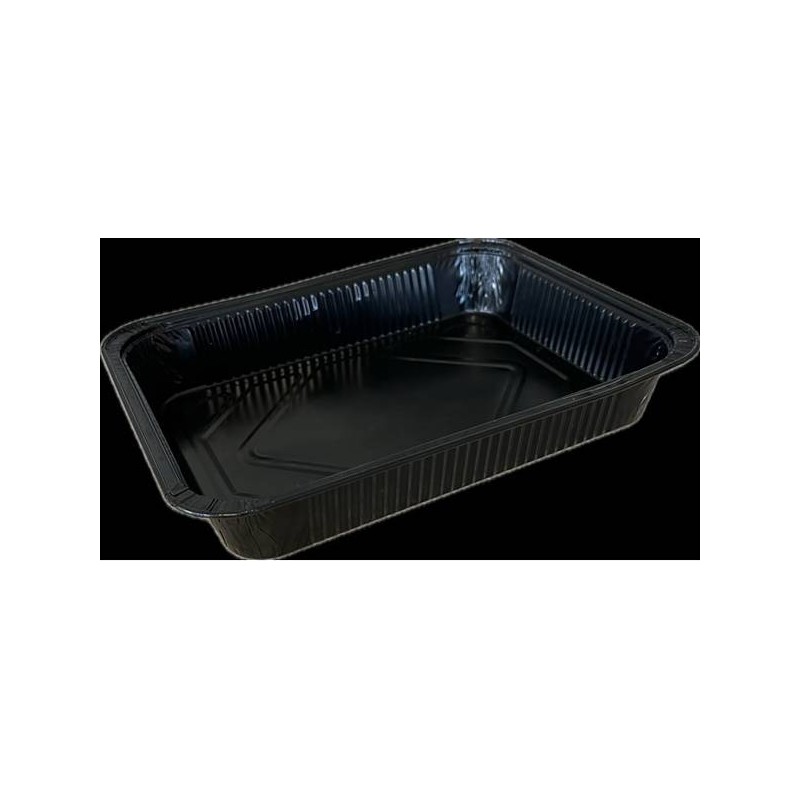 TEGLIE ALLUMINIO NERO/NERO LACCATO 4 PORZIONI R1-11G 50pz