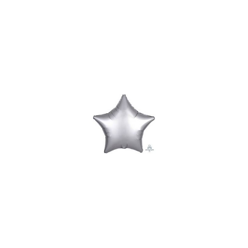 PALLONE MYLAR STELLA 17 42cm SATIN PLATINUM