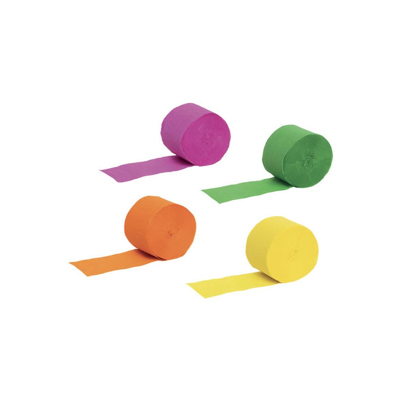 ROTOLI CARTA CRESPA RAINBOW cm4,5x25mt