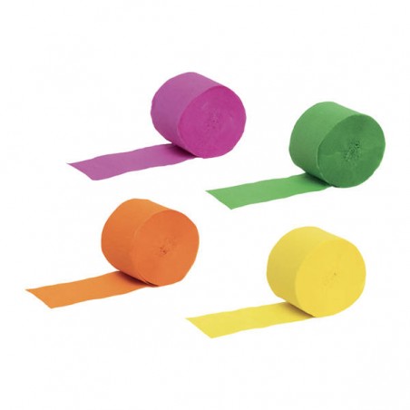 ROTOLI CARTA CRESPA RAINBOW cm4,5x25mt