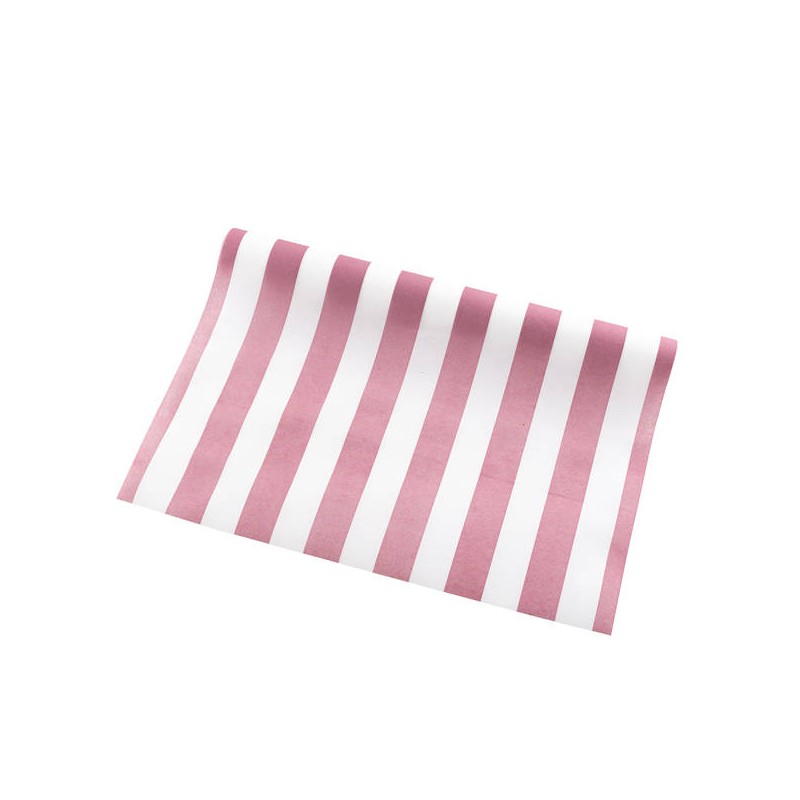 RUNNER AIRLAID 40x250cm RIGHE ROSA GERANIO