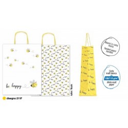 BORSA CARTA DECOR MIS.26+12x36cm BEE HAPPY 211F