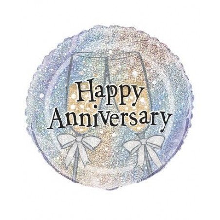 PALLONE MYLAR 18'' 45cm HAPPY ANNIVERSARIO
