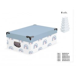 SCATOLA RETTANGOLARE ANGOLO METAL ARCOBALENO 6/6 28x19,5x10,8cm