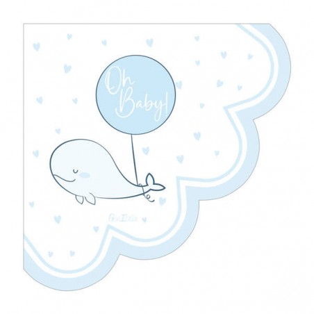 TOVAGLIOLI 33x33 OH BABY! AZZURRO16pz