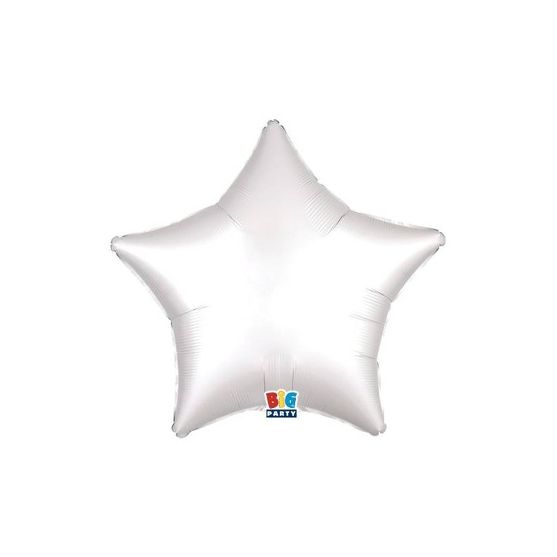 PALLONE MYLAR STELLA 18 45cm BIANCO SATIN