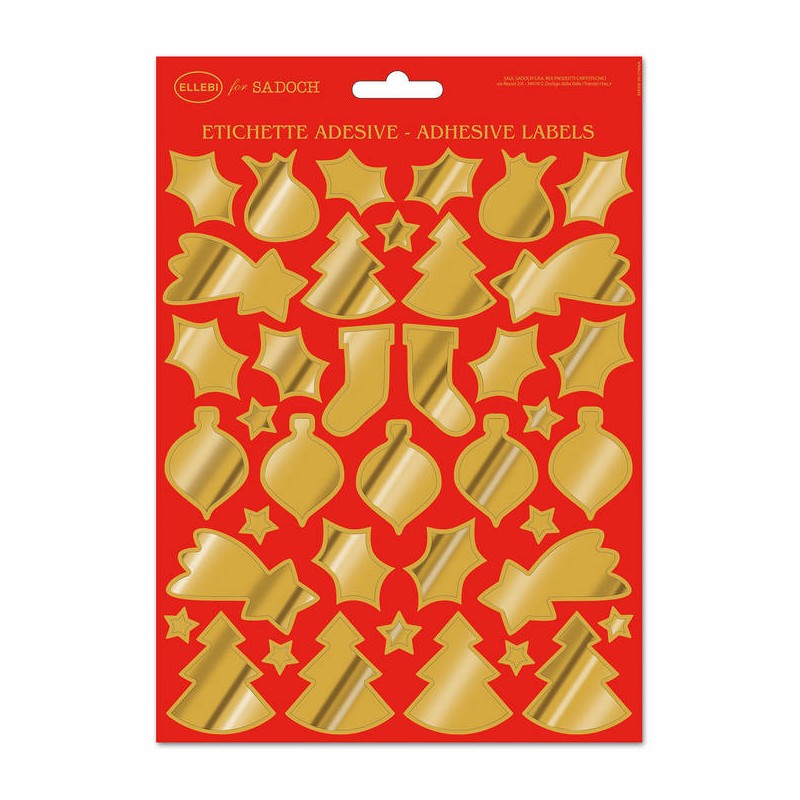 ETICHETTE NATALIZIE FORME METAL 24x17cm ELLEBI