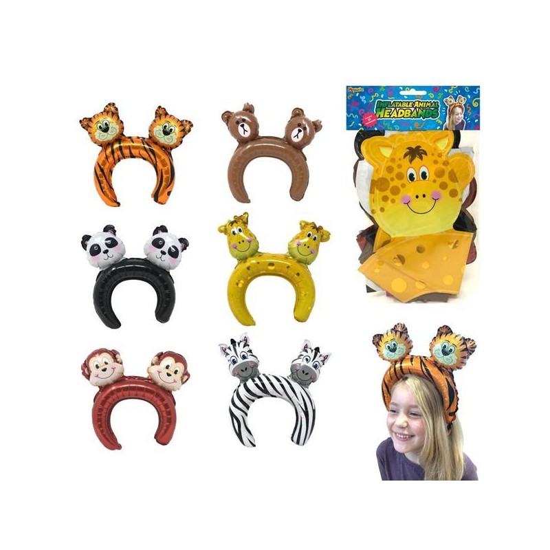 CERCHIETTI GONFIABILI ANIMALI GIUNGLA 12pz