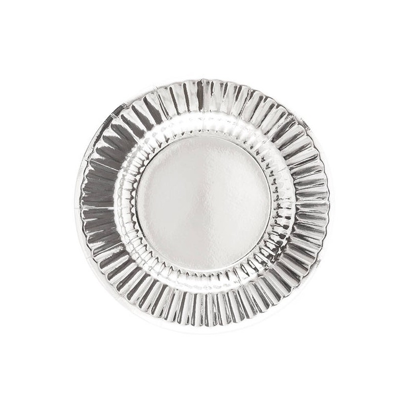 PIATTI ROUND 27cm ARGENTO 8pz