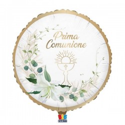 PALLONE MYLAR 40cm PRIMA COMUNIONE LILY