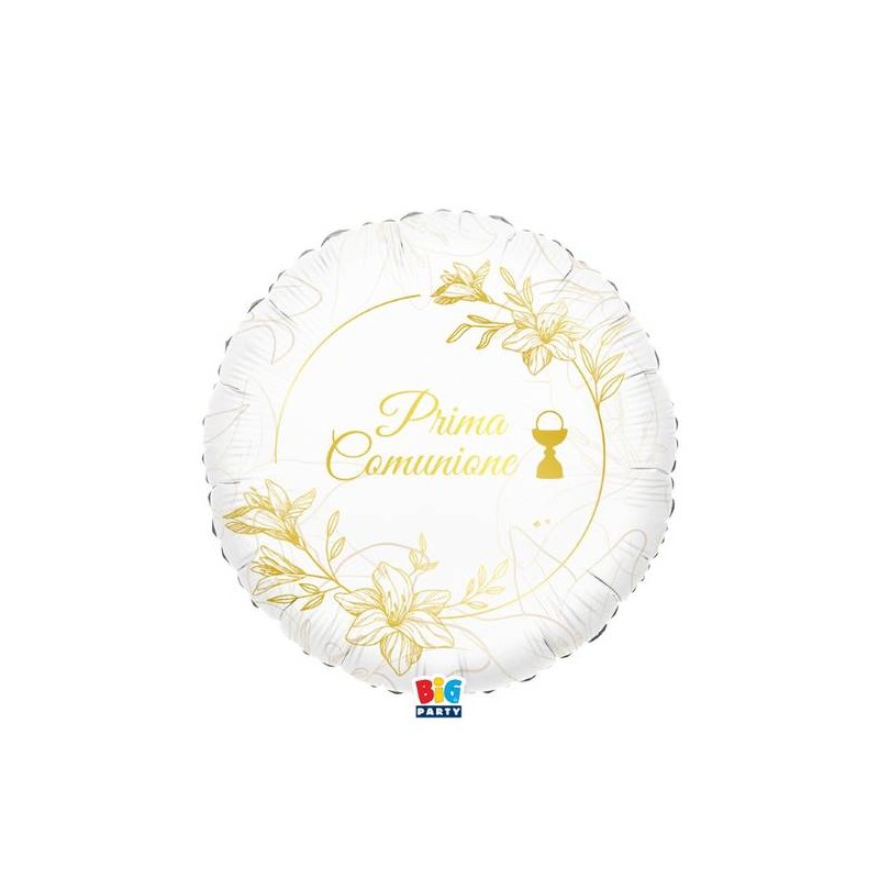 PALLONE MYLAR 45cm PRIMA COMUNIONE ELEGANCE