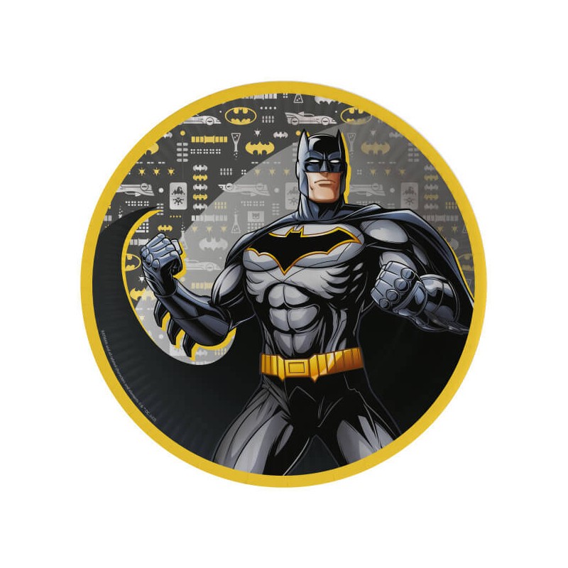 PIATTI PIANI CARTA ø23cm BATMAN 8pz -BF