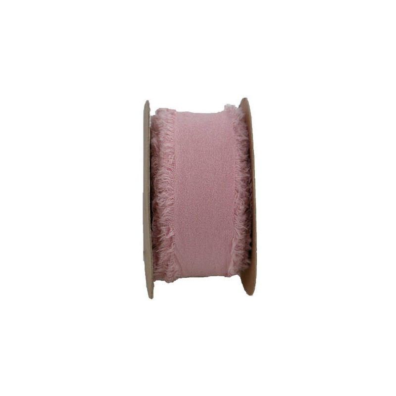 NASTRO SFRANGIATO CHIFFON mm40x15mt ROSA ANTICO
