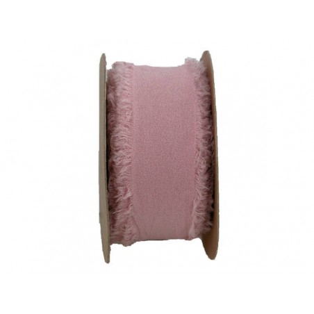 NASTRO SFRANGIATO CHIFFON mm40x15mt ROSA ANTICO