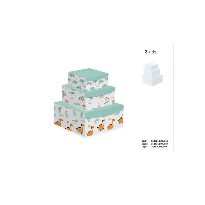 SCATOLE QUADRATE BABY SET 3pz