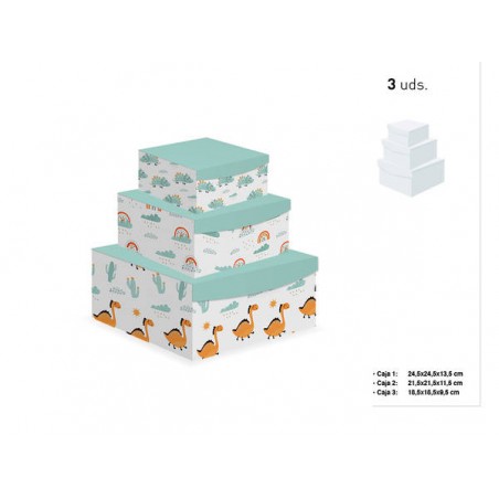 SCATOLE QUADRATE BABY SET 3pz