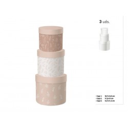 SCATOLE CAPPELLIERE TONDE CIPRIA SET 3pz