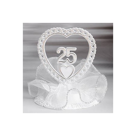 CAKE TOPPER 25° CUORE ART.29013