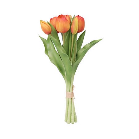 BOUQUET TULIP 7 TULIPANI ARANCIO 31cm