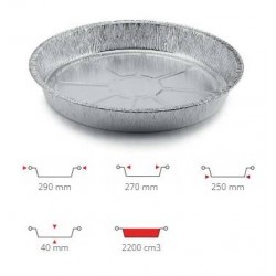 TEGLIA ALLUMINIO TONDA C10G 100pz CONTITAL
