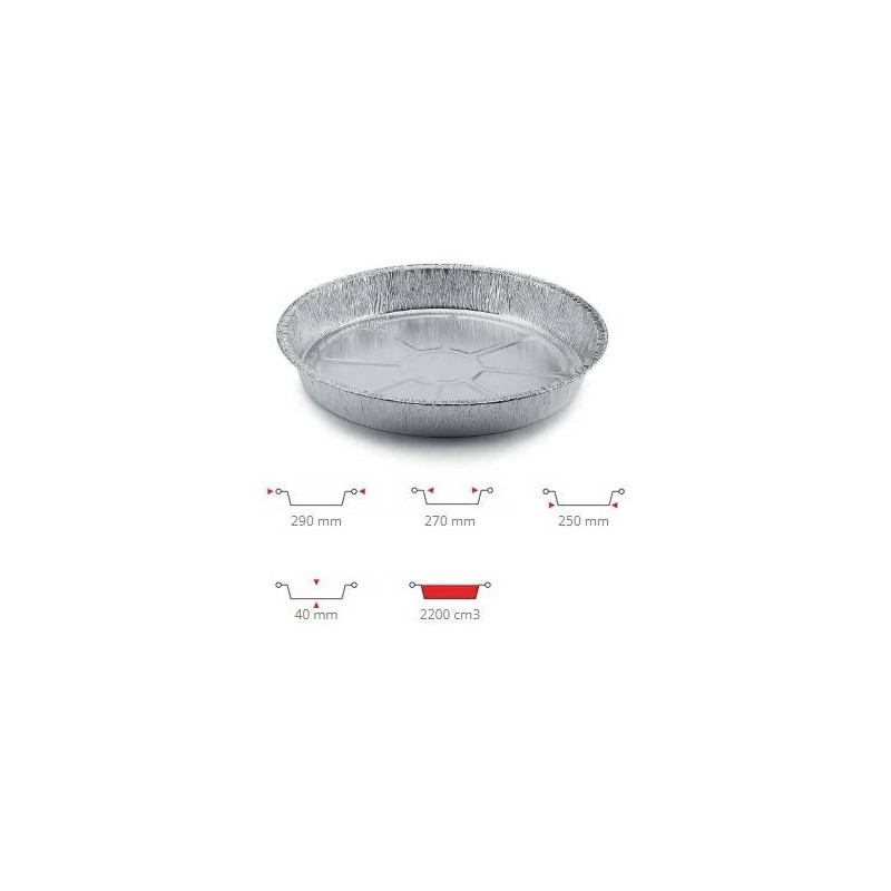 TEGLIA ALLUMINIO TONDA C10G 100pz CONTITAL
