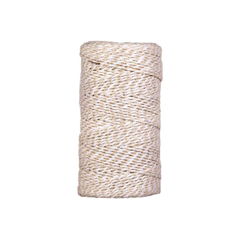CORDINO BICOLORE mm2x100mt CREAM/WHITE