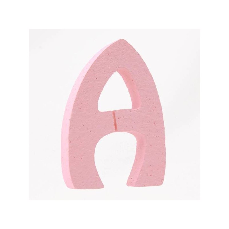 LETTERA POLISTIROLO PASTELLO mm120x90 A ROSA PASTELLO