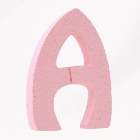 LETTERA POLISTIROLO PASTELLO mm120x90 A ROSA PASTELLO