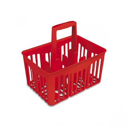 CESTELLO PORTABOTTIGLIE 6x1lt ROSSO 42217