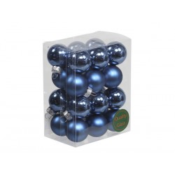 PALLINE VETRO ø25mm BLU MIX 24pz