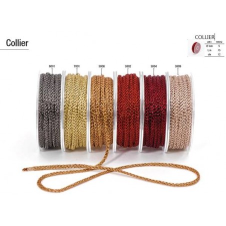 ROCCHETTO COLLIER ø5x15mt NERO-6001