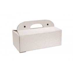 COFANETTO PLURIBOL C/MAN 33x18x12 GLITTER ARGENTO