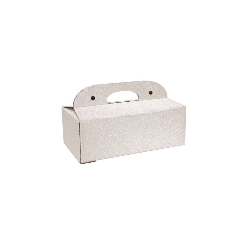 COFANETTO PLURIBOL C/MAN 33x18x12 GLITTER ARGENTO