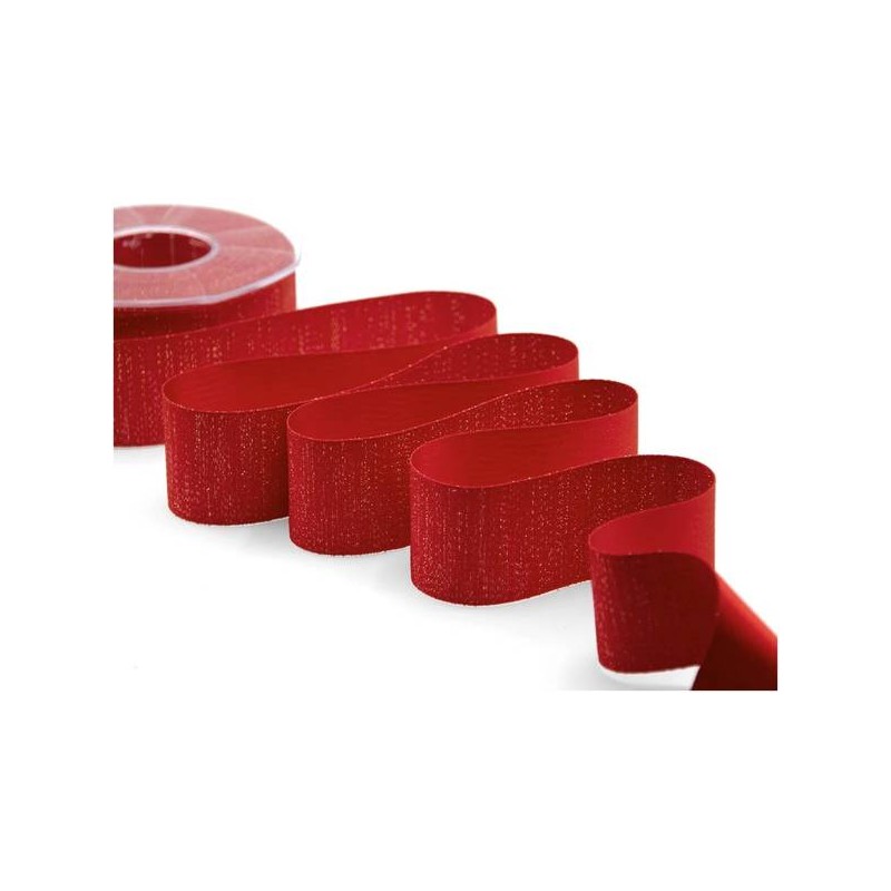 NASTRO RASO BOUTIQUE LAMè mm40x20mt COL.31 ROSSO