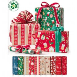 CARTA REGALO ECOCARTA 70x100 100fg SCATOLA ASSORT. FANTASIA DI NATALE EC40002N