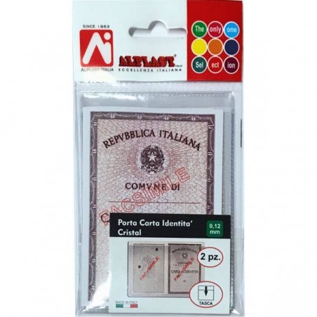 PORTA CARTA D'IDENTITà - TRASPARENTE A TASCA 2pz 110160