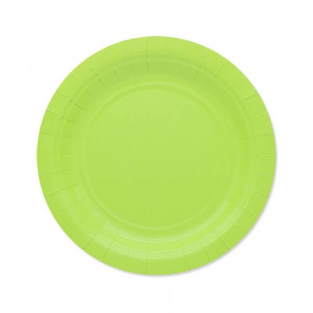 PIATTI DESSERT ECOLOR BIODEGRADABILI 18cm VERDE MELA 25pz